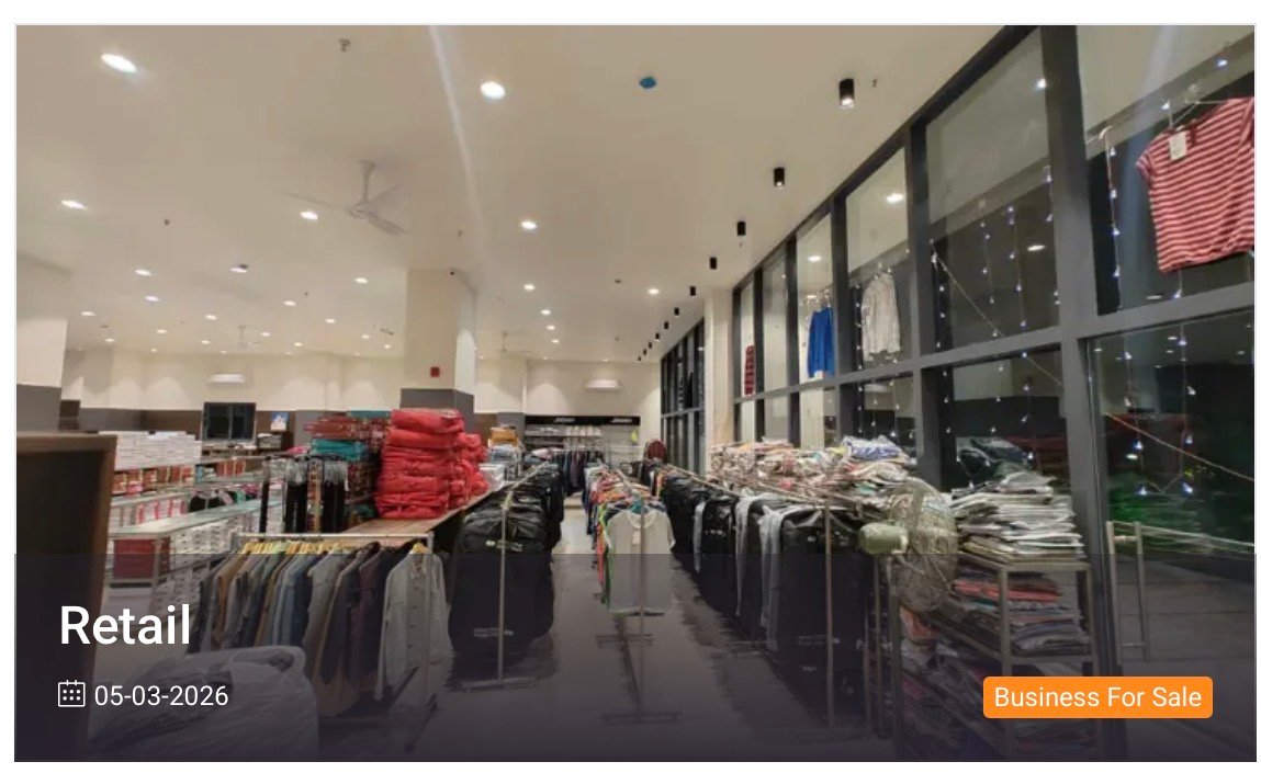 Profitable Multi Brand Clothing Showroom Available for Sale in Pune